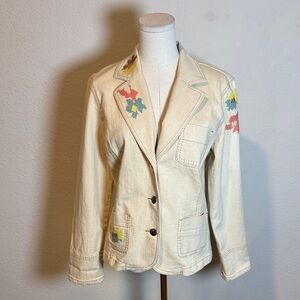 NWOT FDJ French Dressing Western Inspired Embroidered Jacket size 8